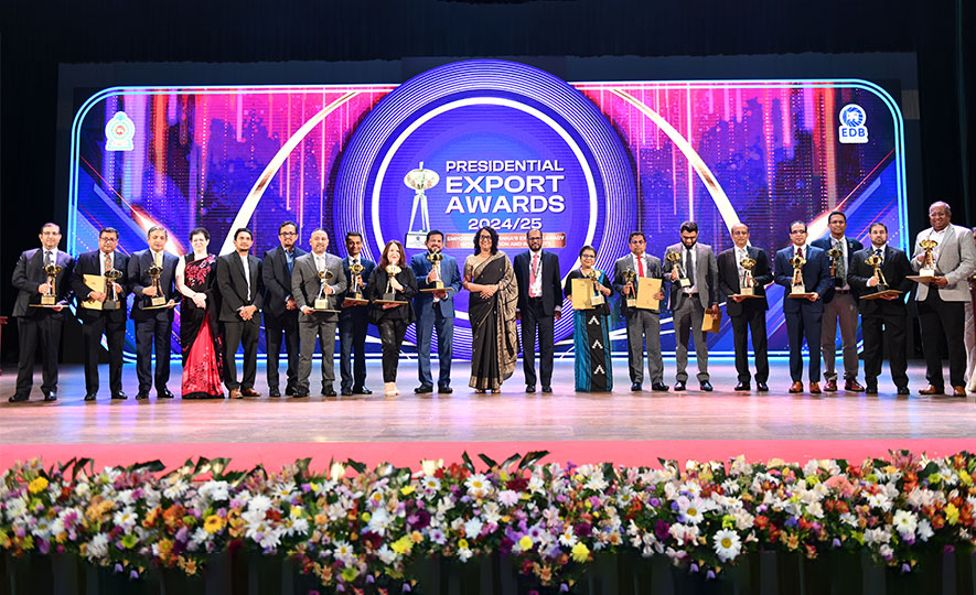 27ᵗʰ Presidential Export Awards presented to Sri Lankan exporters in recognition of their exceptional contributions to the export sector